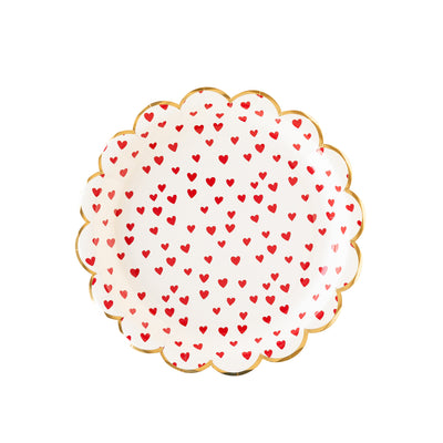 PLPL189 - Tiny Red Hearts Paper Plate