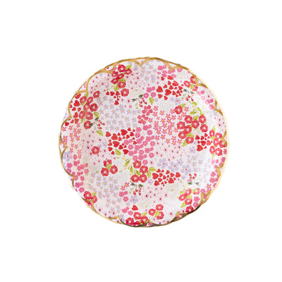 PLPL193 - Ditzy Heart & Florals Paper Plate