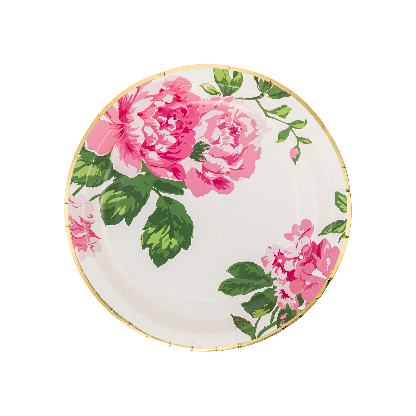 PLPL217 - Pink Chintz Floral Paper Plate