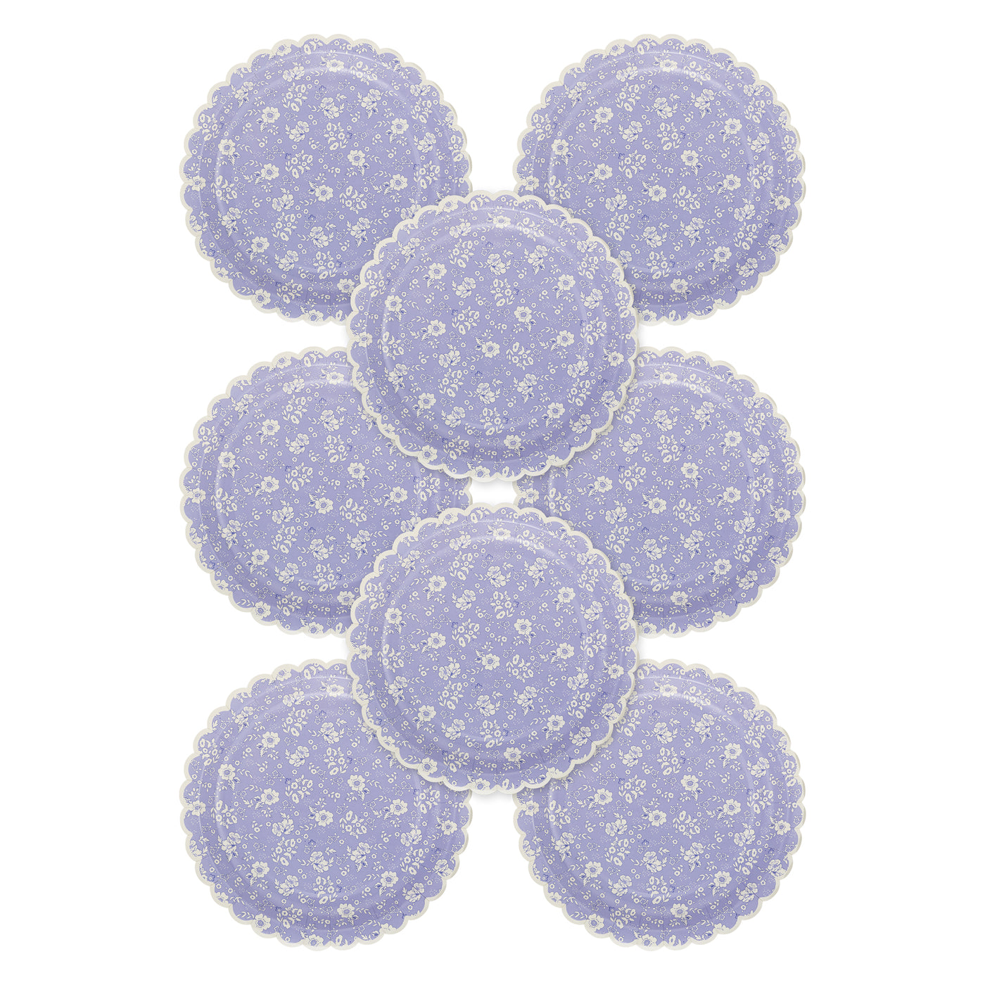 PLPL219 - Sweet Floral Lavender Paper Plate