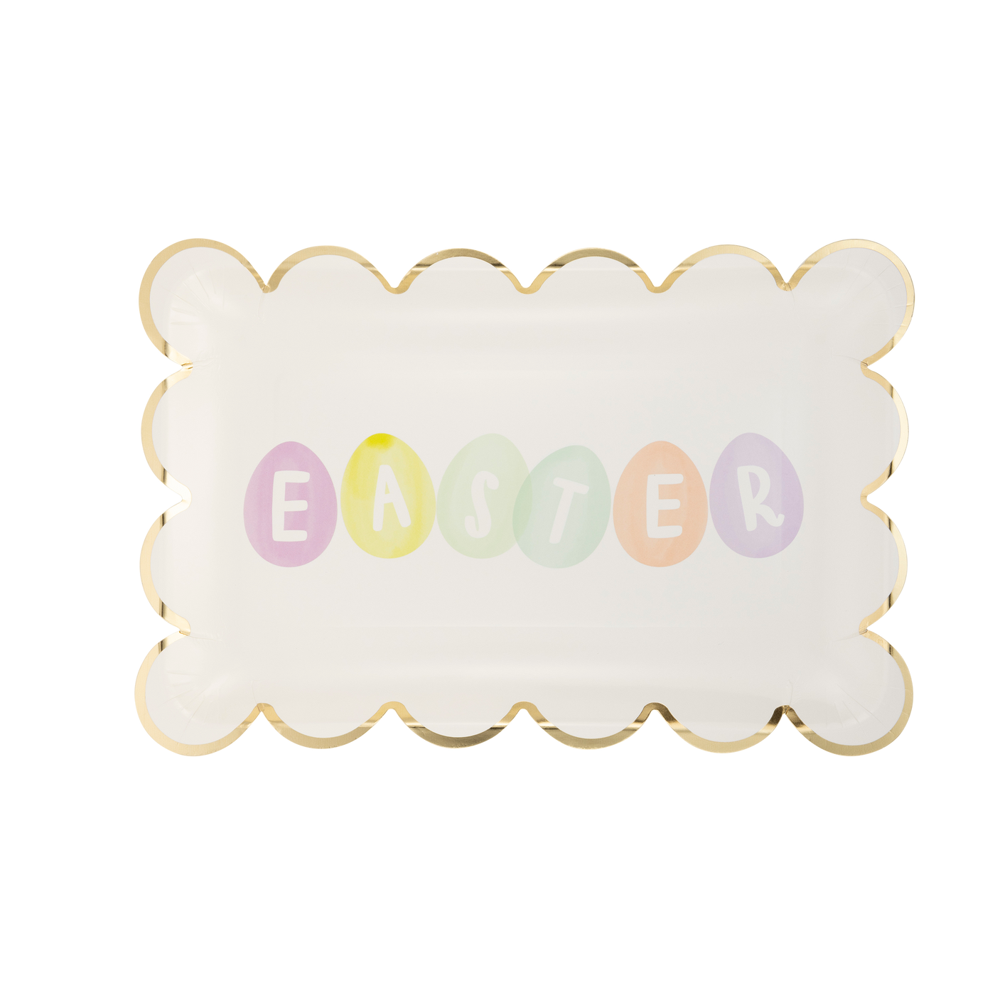 PLPL285 - Easter Eggs Scallop Paper Plate