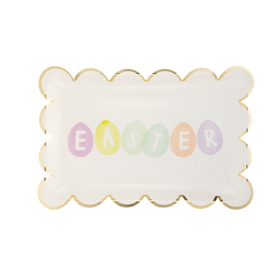 PLPL285 - Easter Eggs Scallop Paper Plate