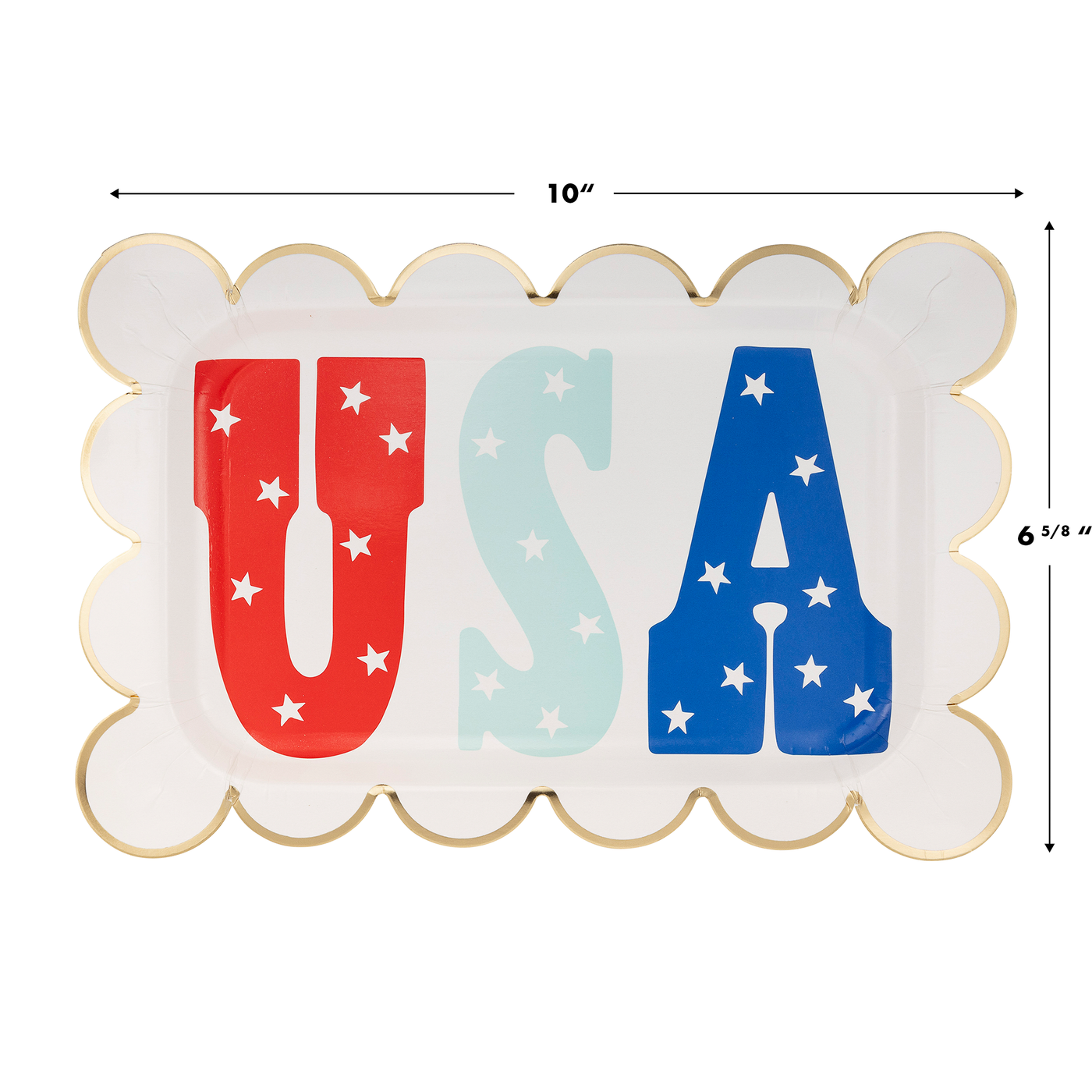 PLPL333 - USA Scallop Paper Plate