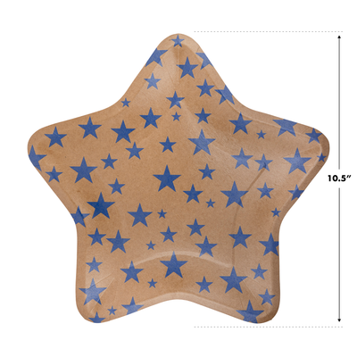 PLPL355 - Kraft Star Shaped Paper Plate Set