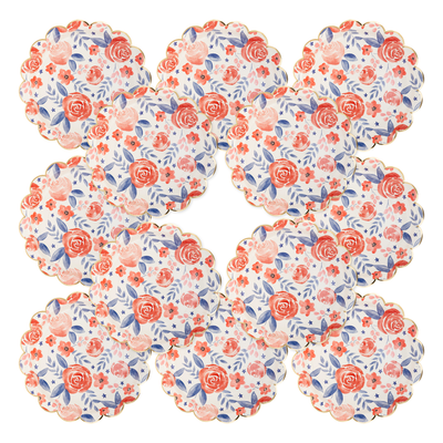 PLPL362 - Watercolor Floral Paper Plate
