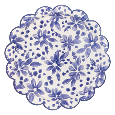 PLPL371 - Blue Floral Paper Plate