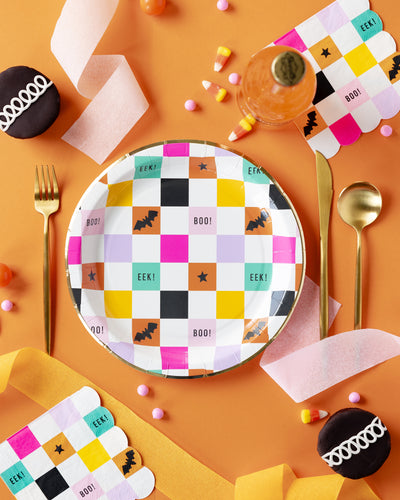 PLPL413 - Halloween Checkerboard Plate