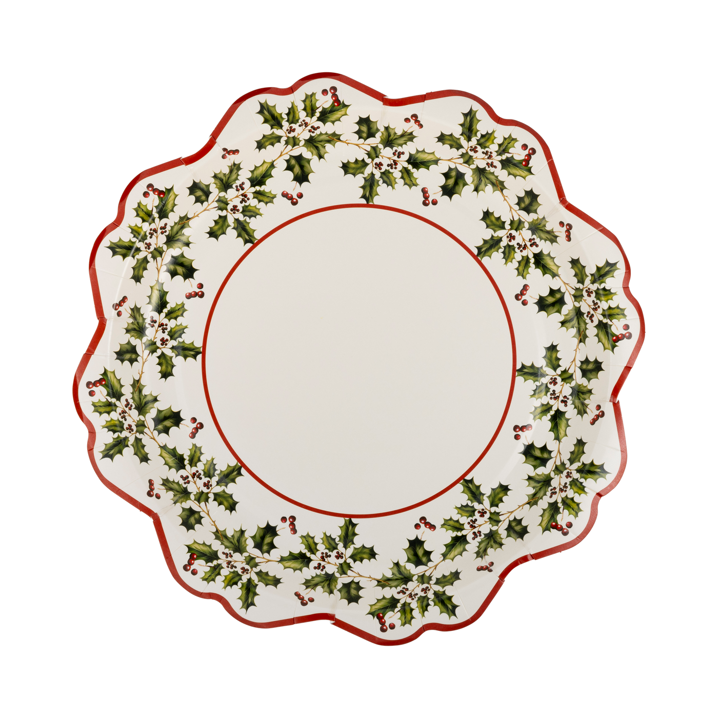 PLPL600 - Holly Ivy Shaped Plate