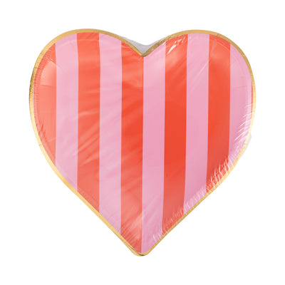 PLPL766 - Stripe Heart Shaped Plate