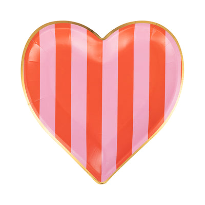 PLPL766 - Stripe Heart Shaped Plate