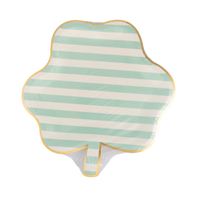 PLPL827 - Shaped Striped Shamrock Paper Plate