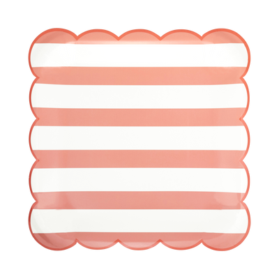 PLPL883 - Pink Stripe Paper Plate