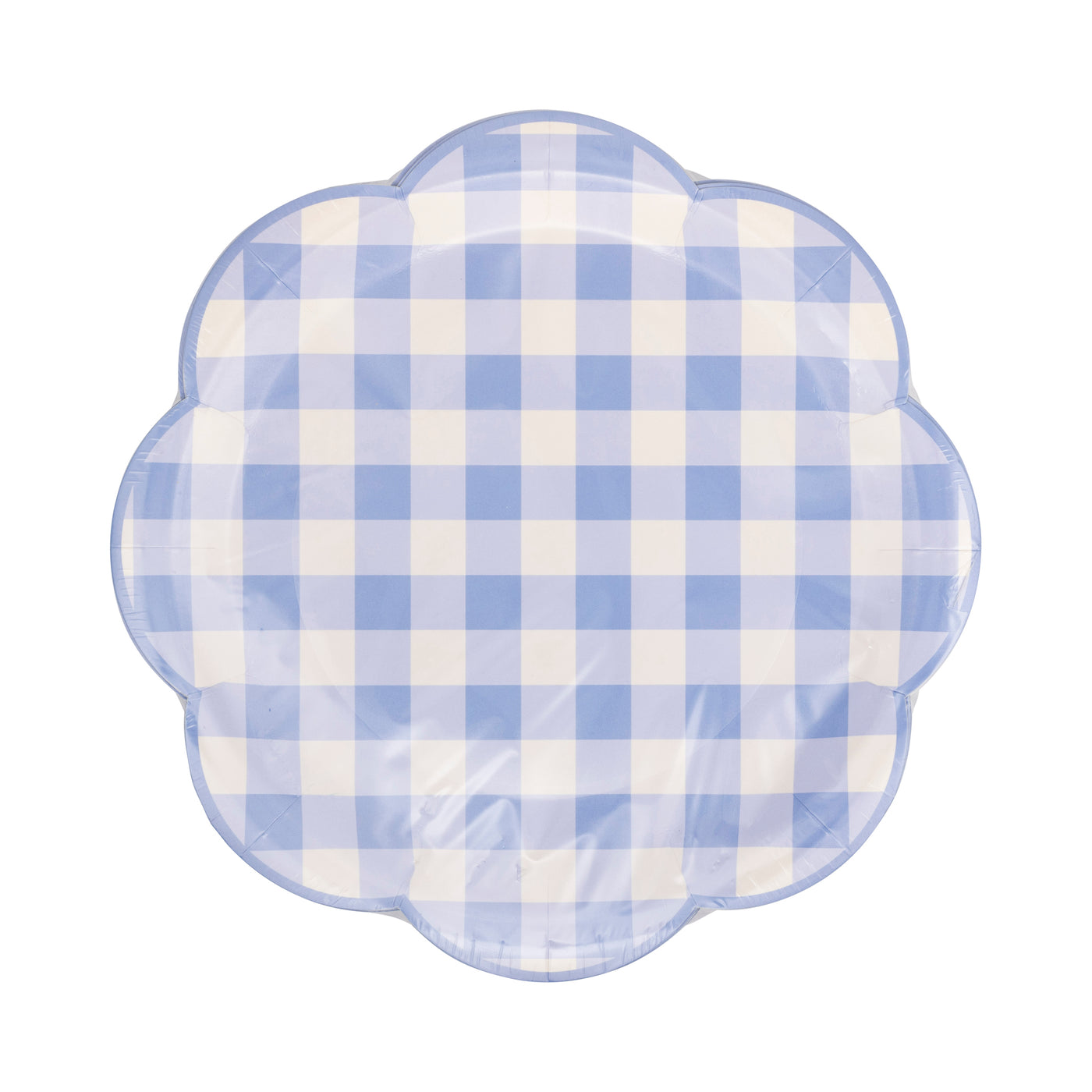 PLPL886 - Blue Gingham Paper Plate