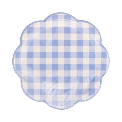 PLPL886 - Blue Gingham Paper Plate