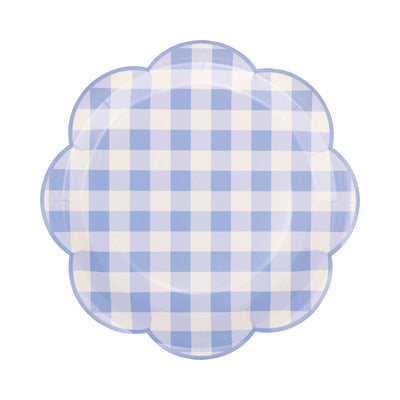 PLPL886 - Blue Gingham Paper Plate