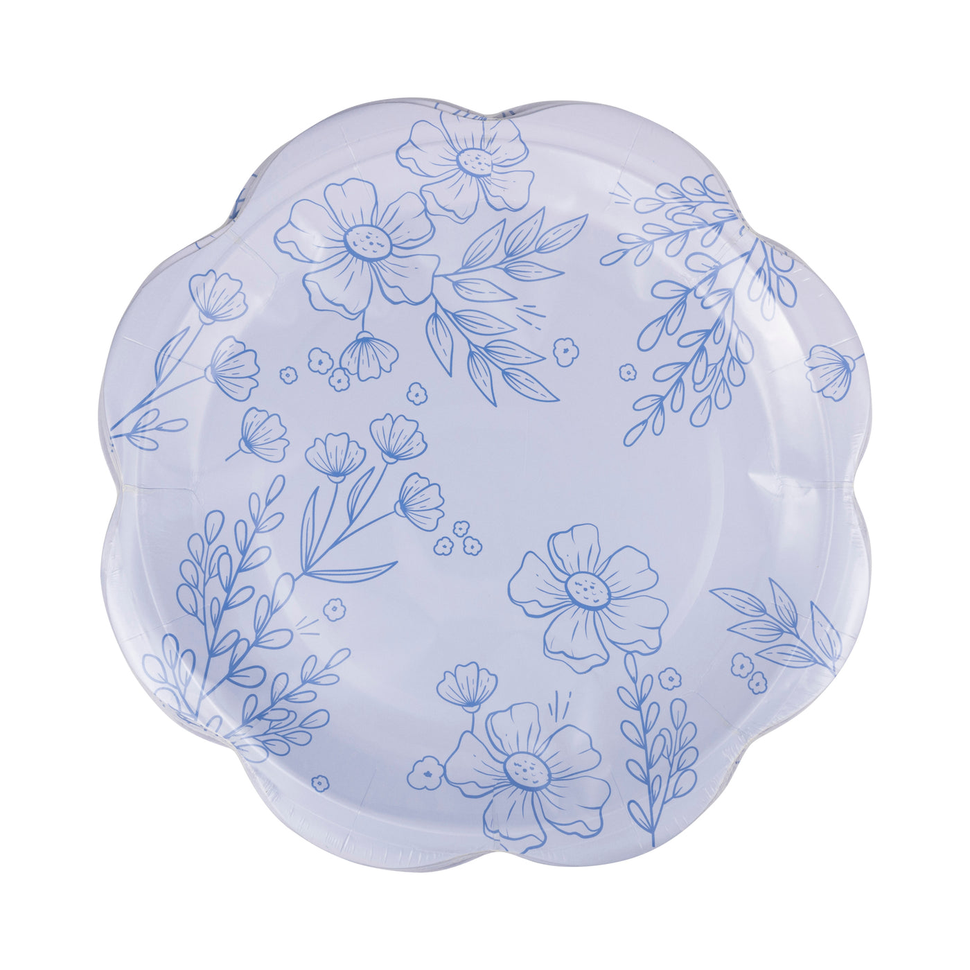 PLPL912 -  Blue Floral Paper Plate