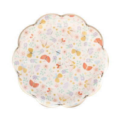 PLPL916 - Butterfly Floral Paper Plate