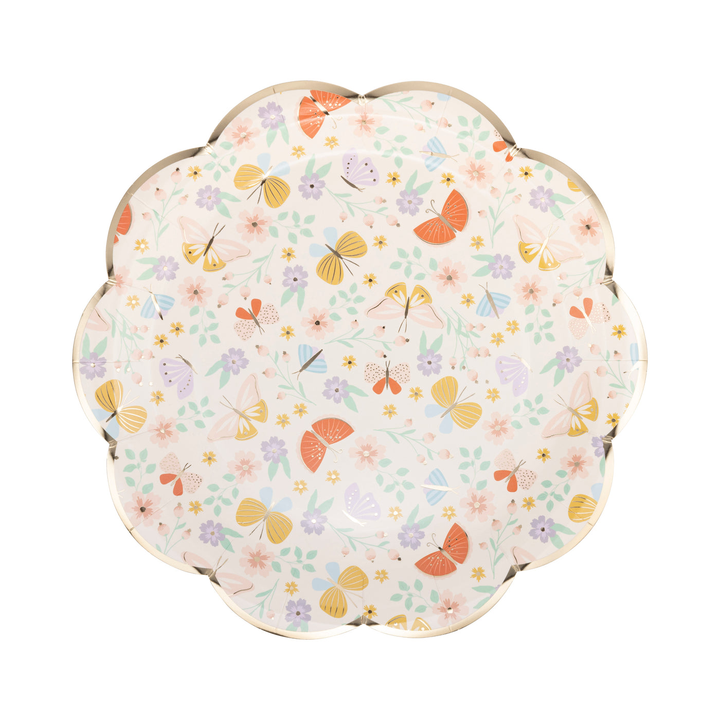 PLPL916 - Butterfly Floral Paper Plate