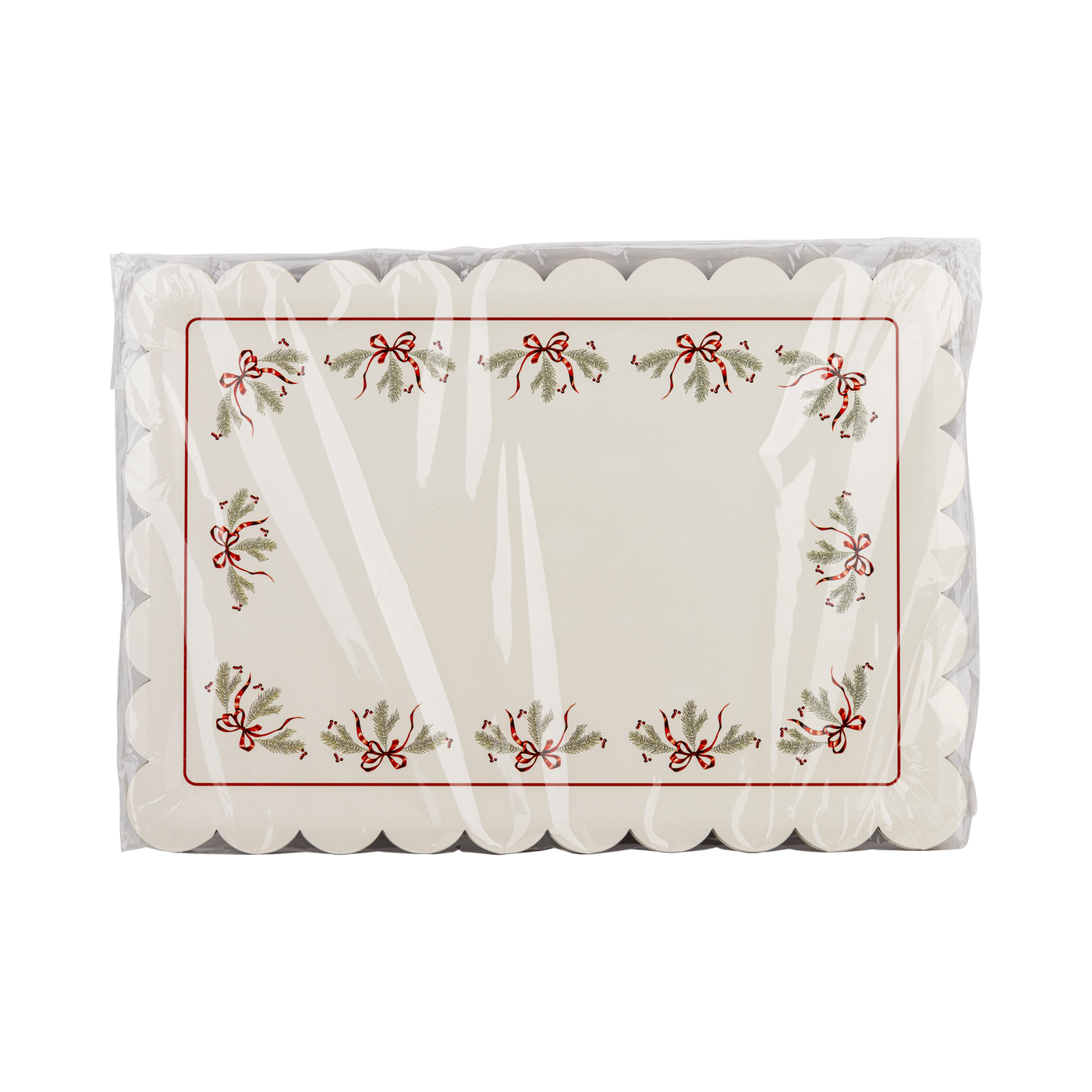 PLPP109 - Bows & Pine Paper Platters