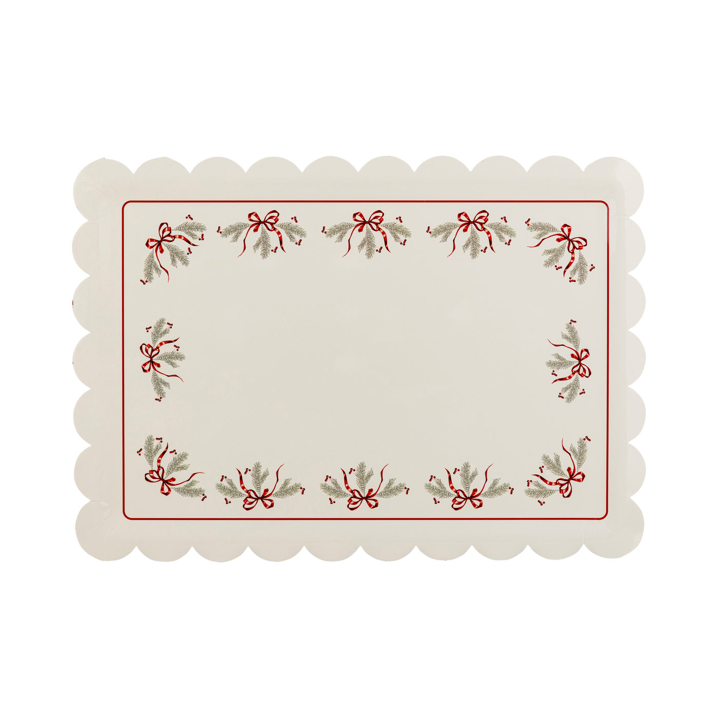 PLPP109 - Bows & Pine Paper Platters