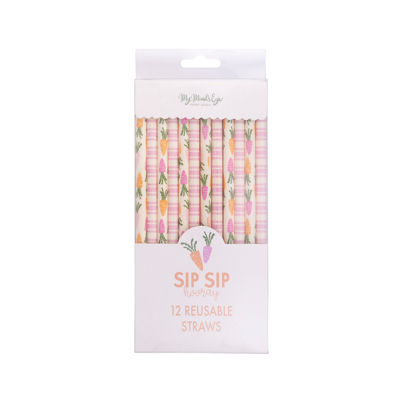PLSS327 - Carrots and Stripes Reusable Straws