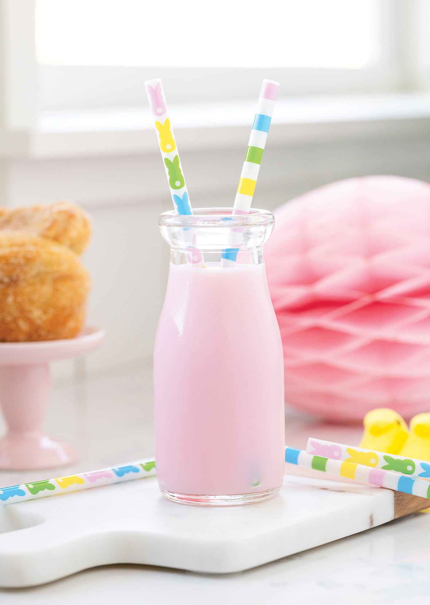 PLSS344 - Pastel Bunnies Reusable Straws