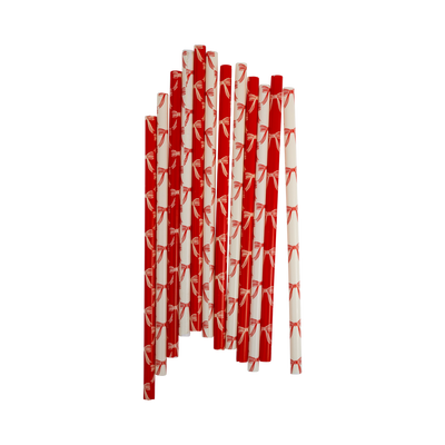 PLSS354 - Christmas Bows Reusable Straws