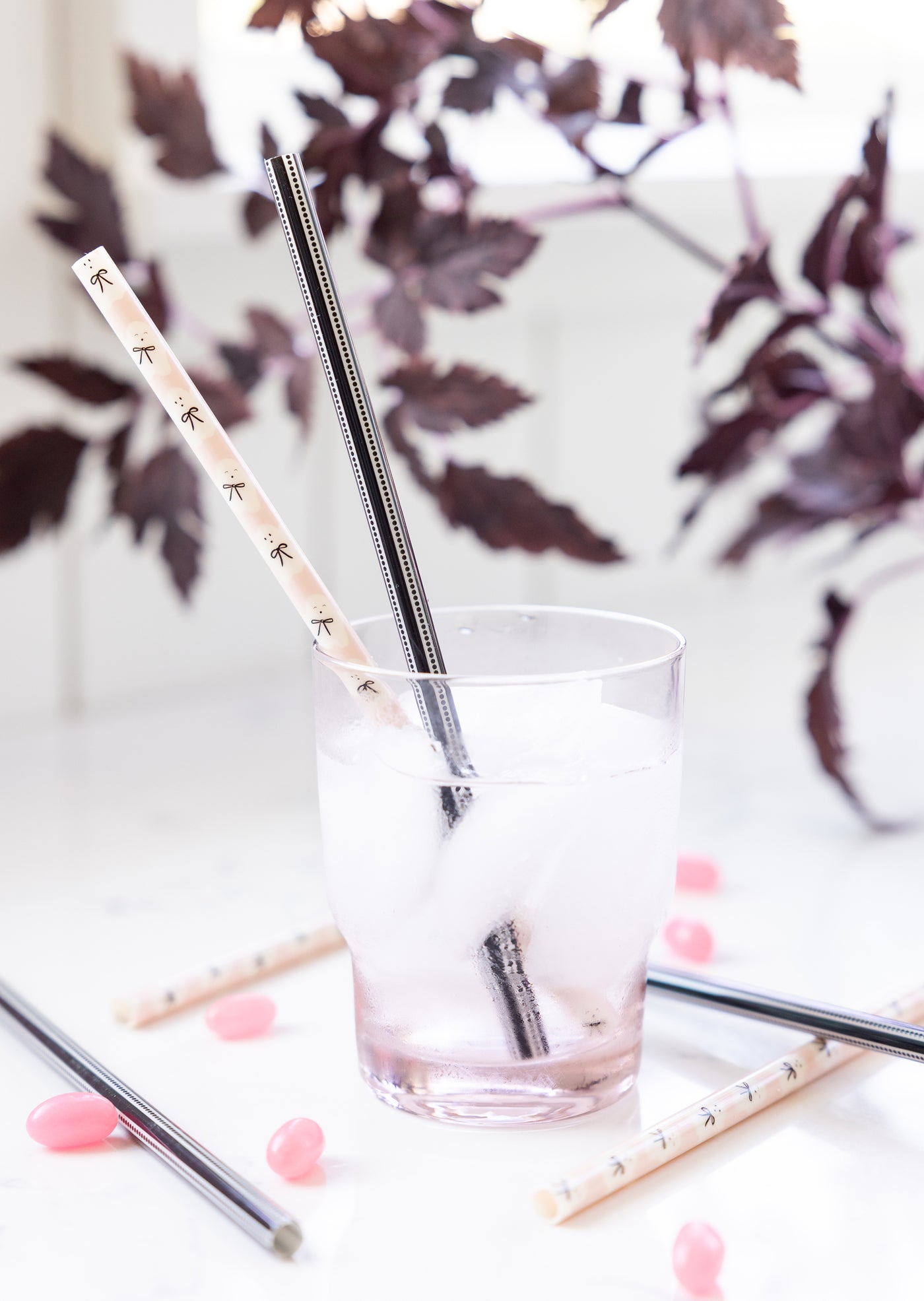PLSS367 - Bow Ghosts Reusable Straws