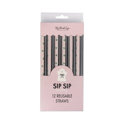 PLSS367 - Bow Ghosts Reusable Straws