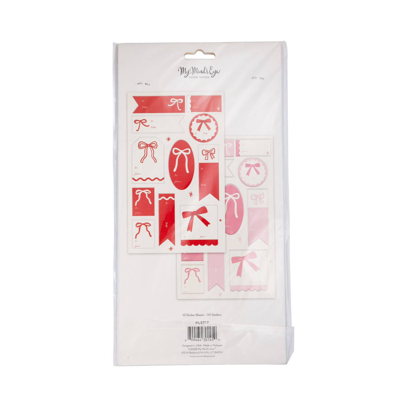 PLST17 - Many Bow Sticker Tag Set