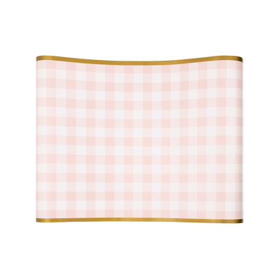 PLTBR178 - Pink Gingham Paper Table Runner