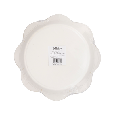 PLTEA40 - Tea Party Scalloped Round Paper Plate