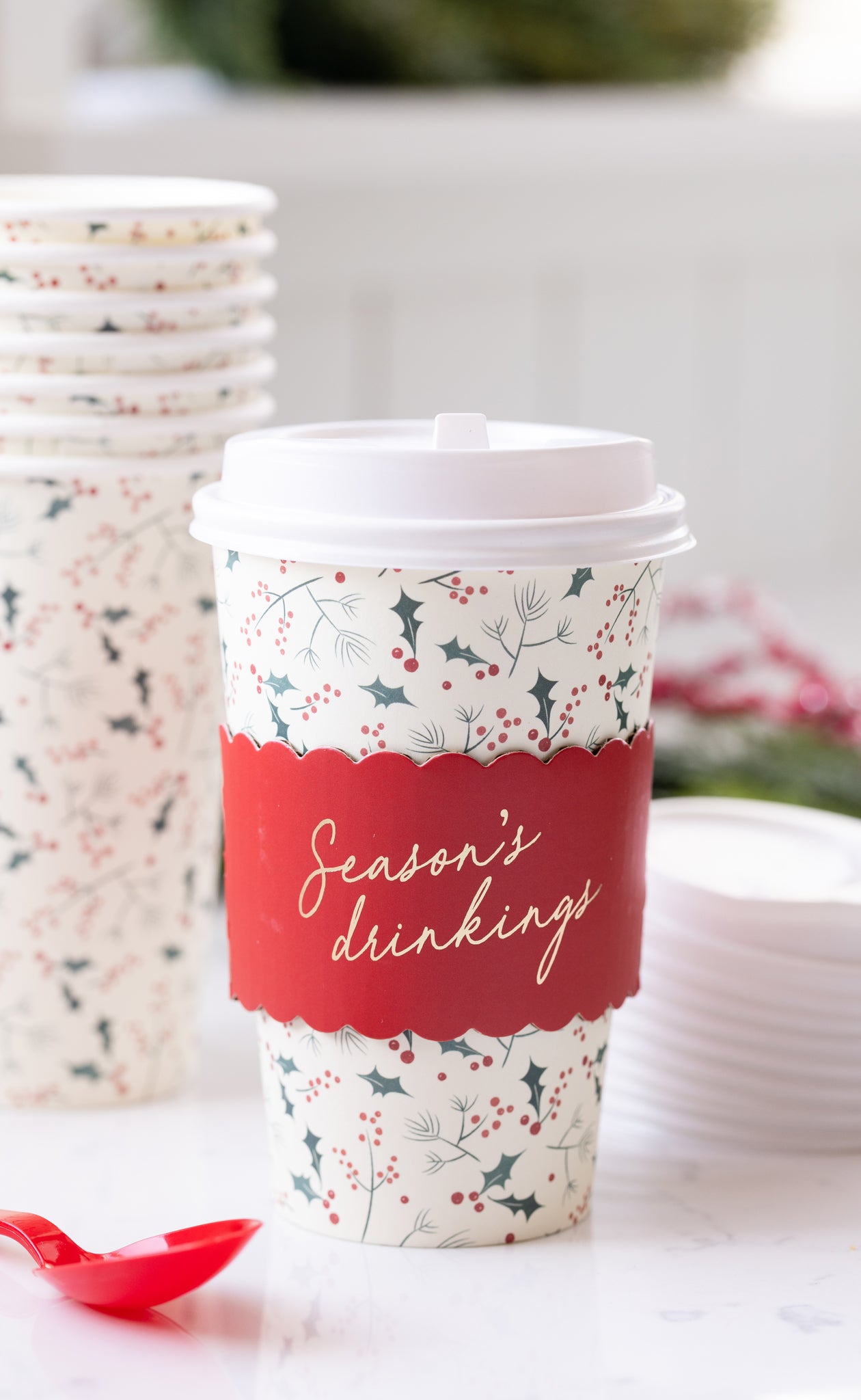 PLTG110A - Season's Drinkings To-Go Cups 8 ct