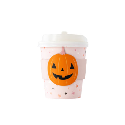 PLTG217 -  Pink Pumpkin Stars Cozy To Go Cups