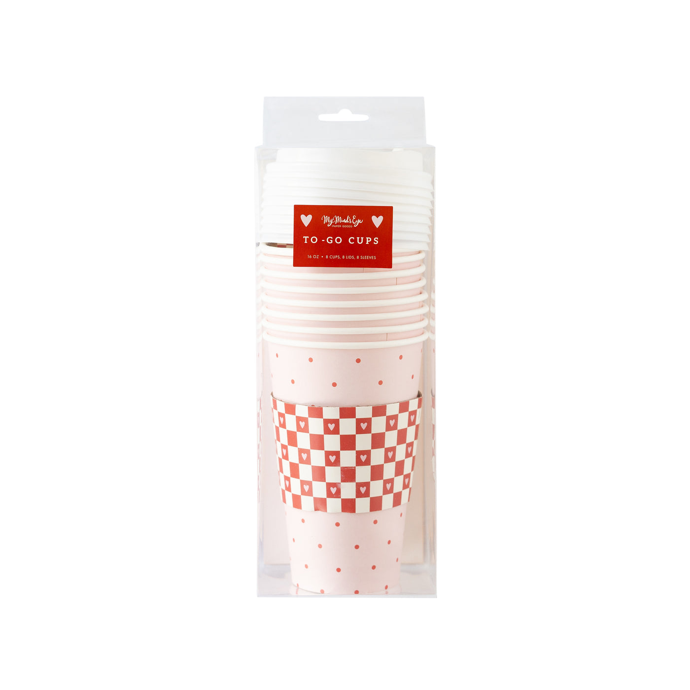 PLTG317 - Red Checks To-Go Cup Set