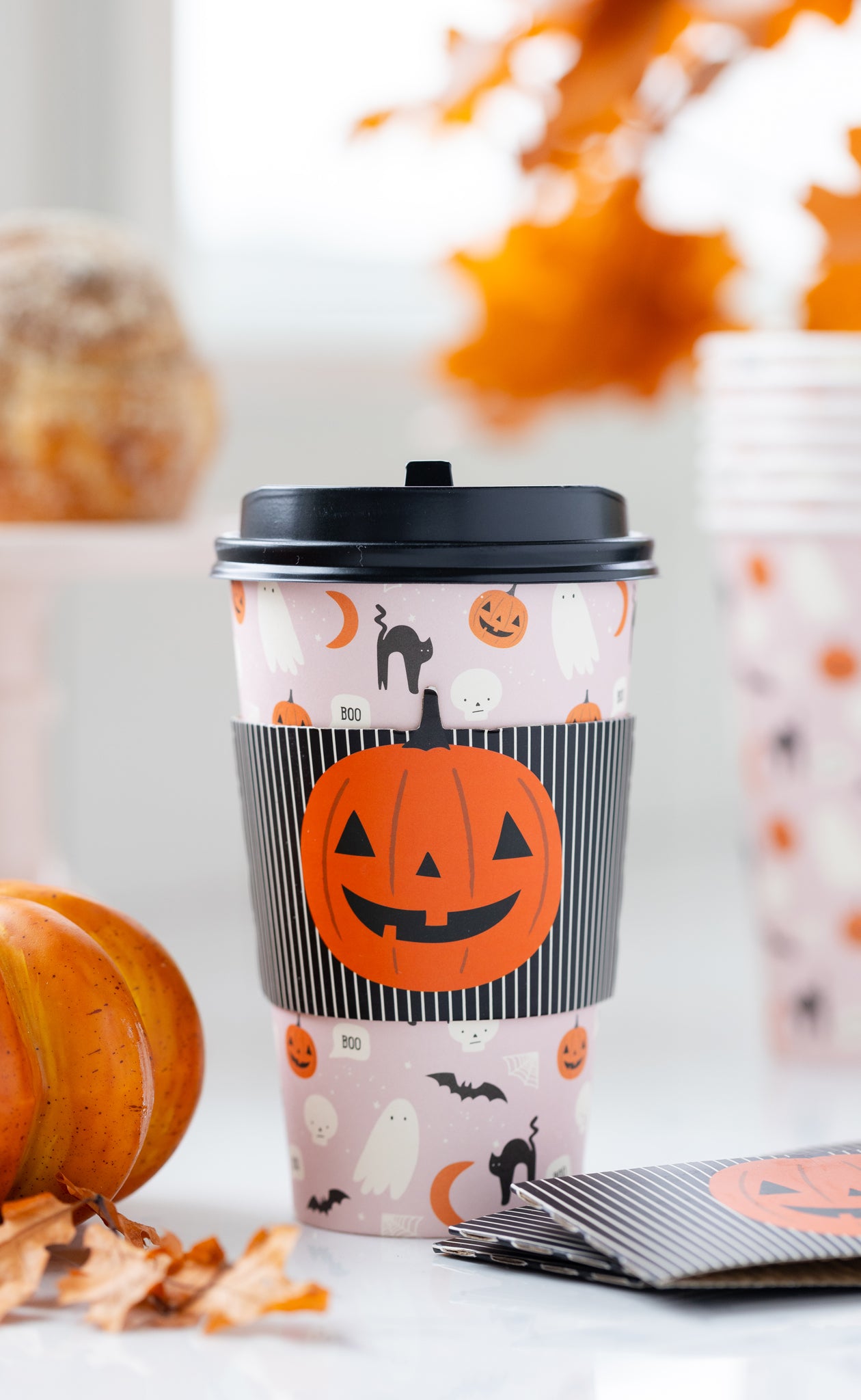 PLTG409 - Pink Halloween Icons To Go Cup