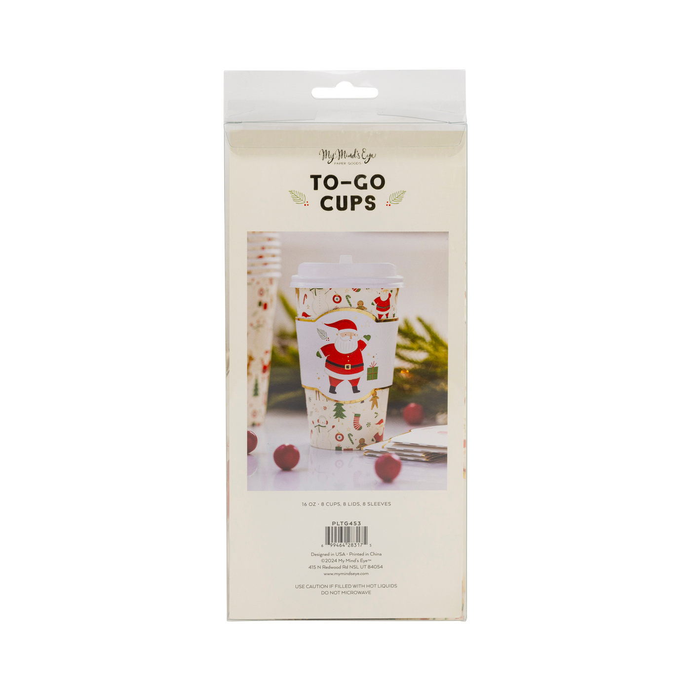 PLTG453 -  All Over Santa To-Go Cup Set