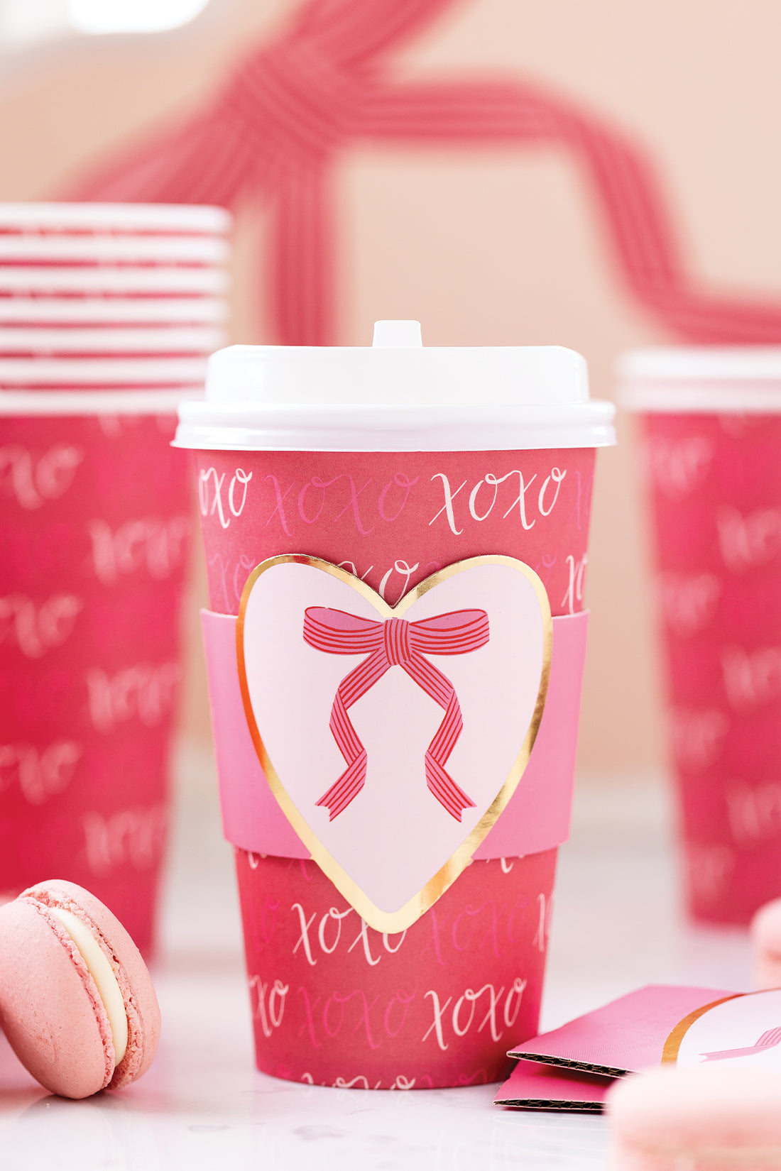 PLTG491 - Heart with Bow To Go Cups