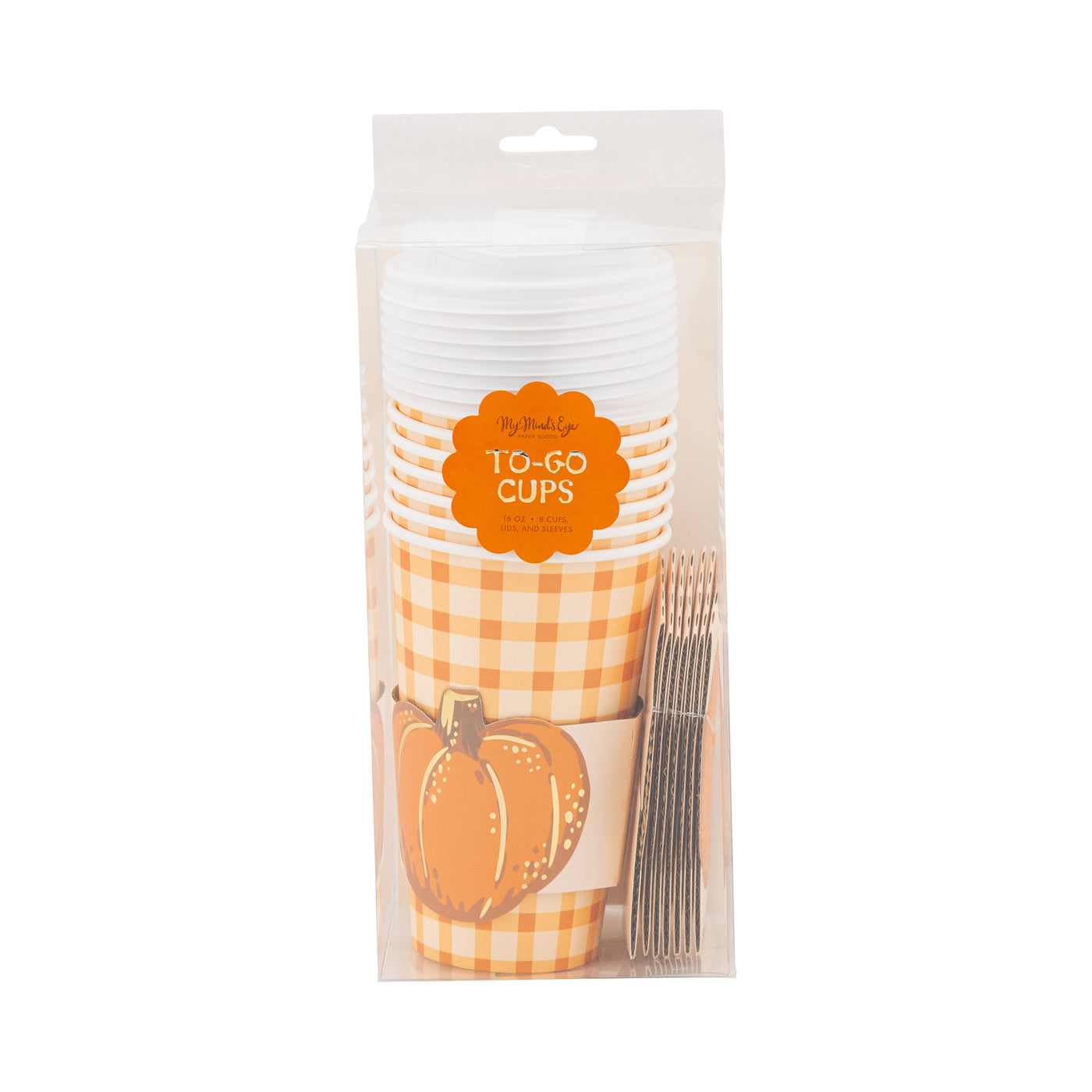 PLTG622x - Pumpkin Plaid To Go Cup