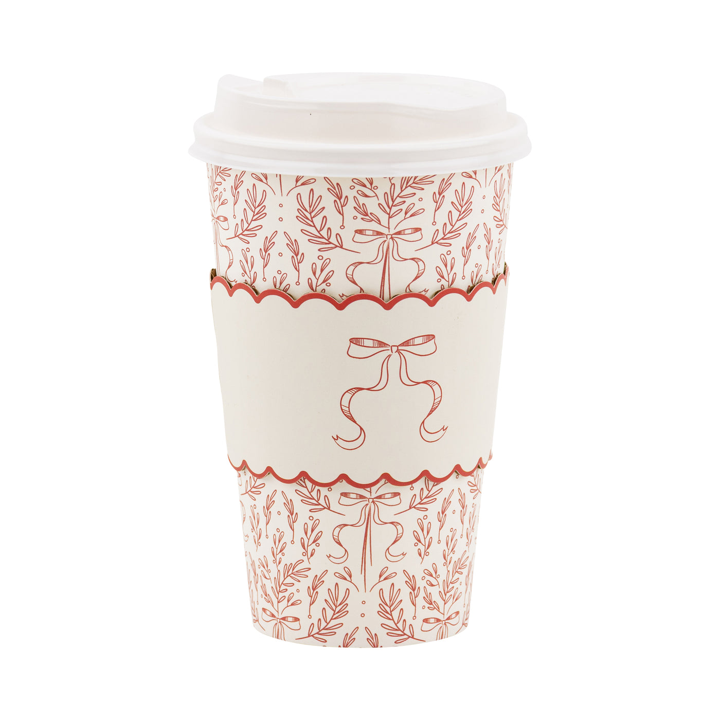 PLTG642J - Christmas Red Bow To Go Cups
