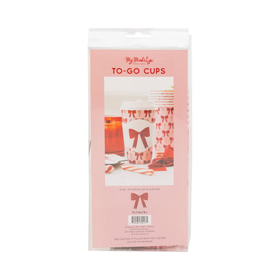 PLTG678J - Bows and Canes To Go Cups