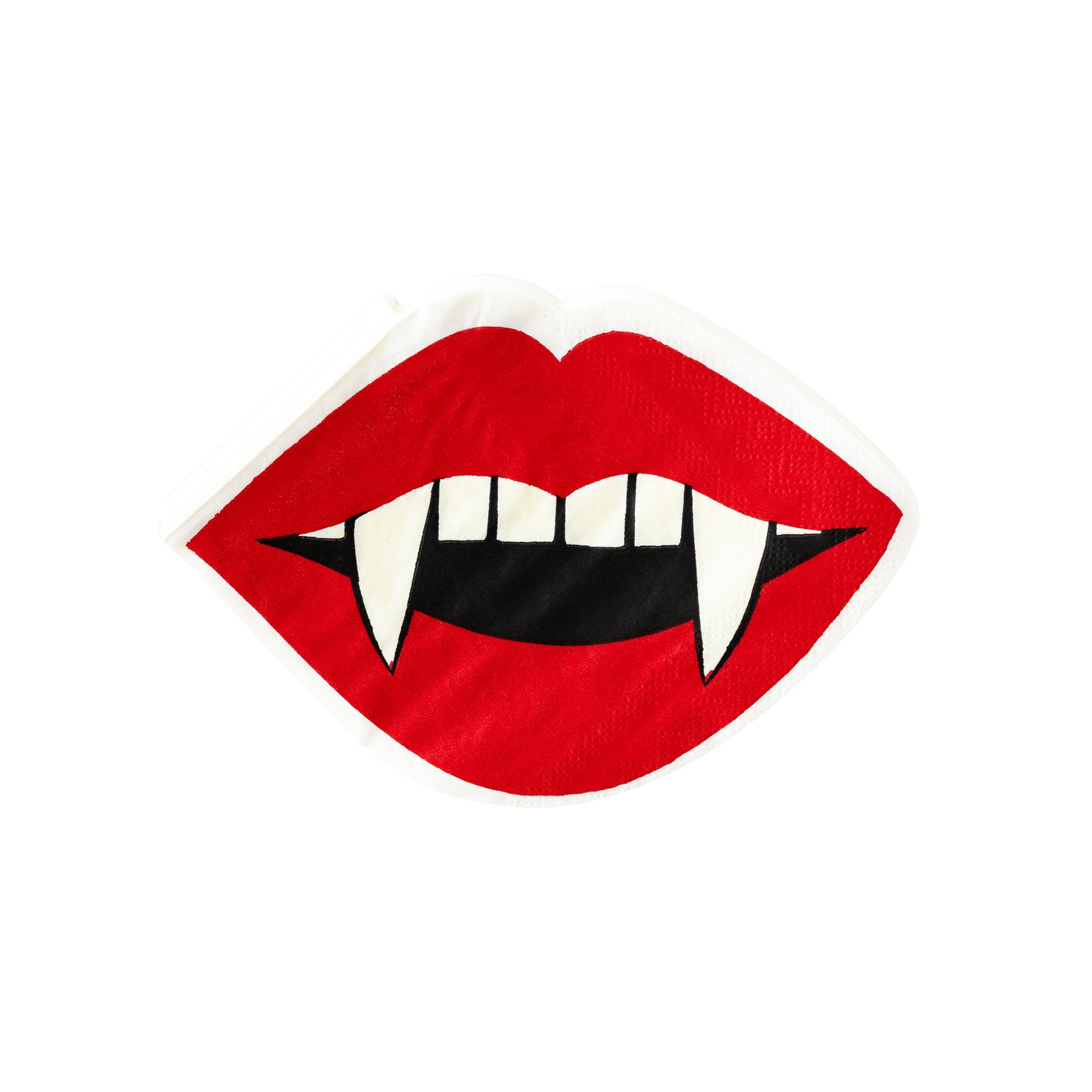 PLTS369E-MME -  Shaped Vampire Lips Paper Dinner Napkin