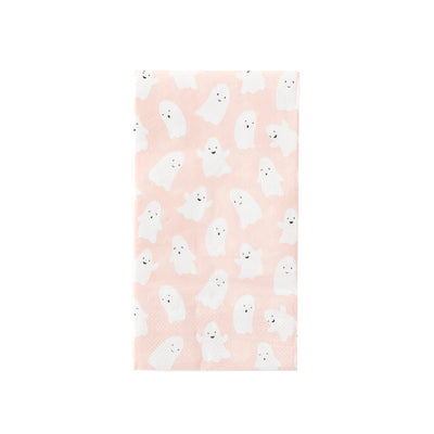 PLTS369W - Scattered Pink Ghosts Paper Dinner Napkin