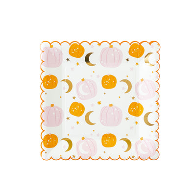 PLTS370K - Star and Pumpkin Paper Plate