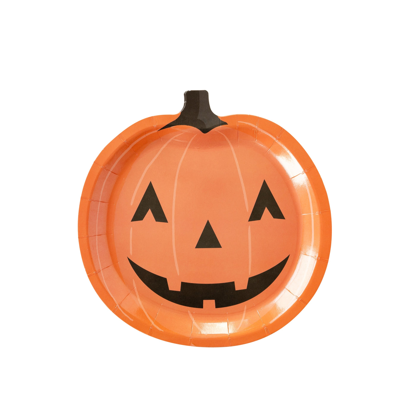 PLTS375X-MME - Jackolantern Shaped Paper Plate