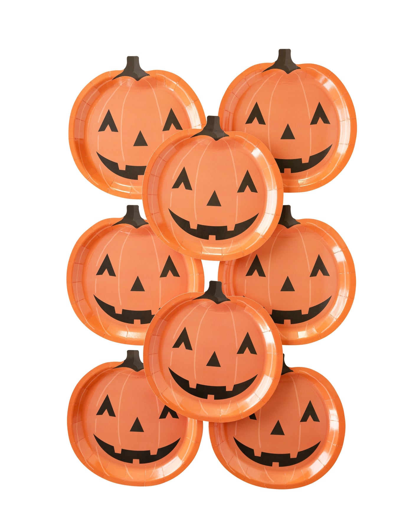 PLTS375X-MME - Jackolantern Shaped Paper Plate