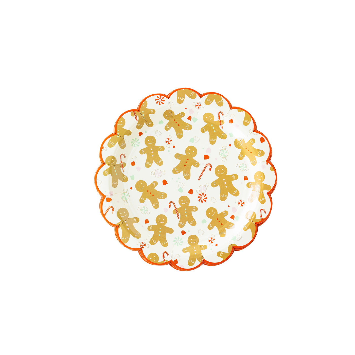 PLTS384B - Ginger Pattern Paper Plate