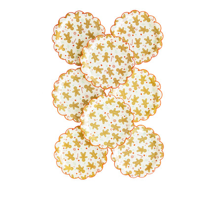 PLTS384B - Ginger Pattern Paper Plate