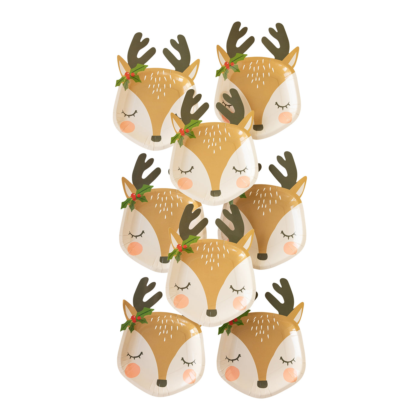 PLTS390A - Reindeer Shaped Paper Plate