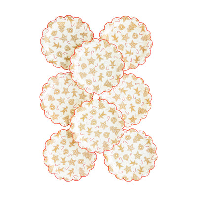 PLTS392A - Cream Gingerbread Cookie Paper Plate